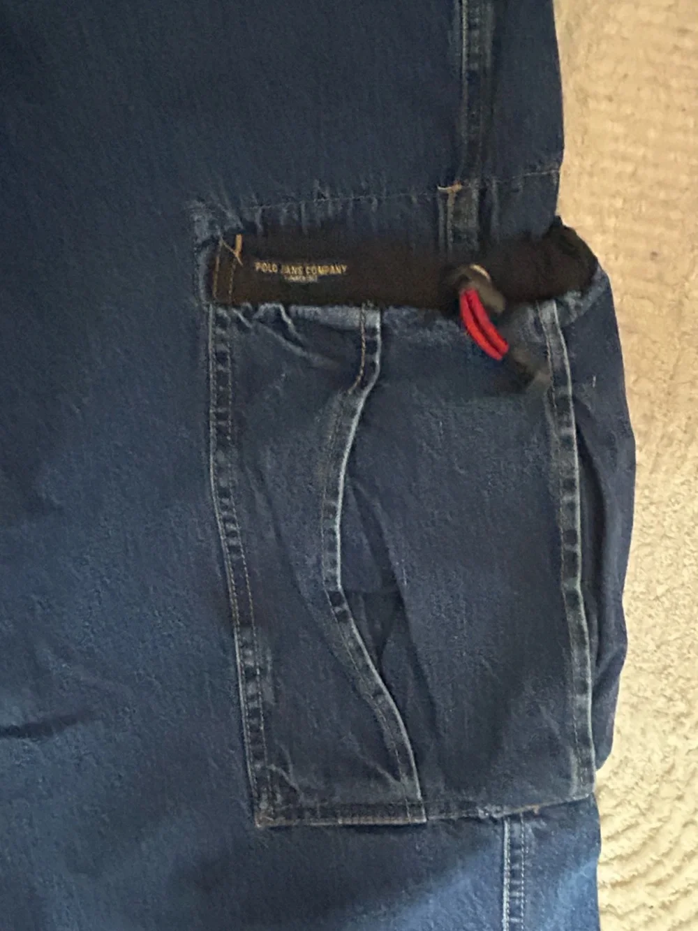 VTG Y2K Polo Ralph Lauren Bungee Cell Phone Cargo Jeans Gorpcore Cyber Utility